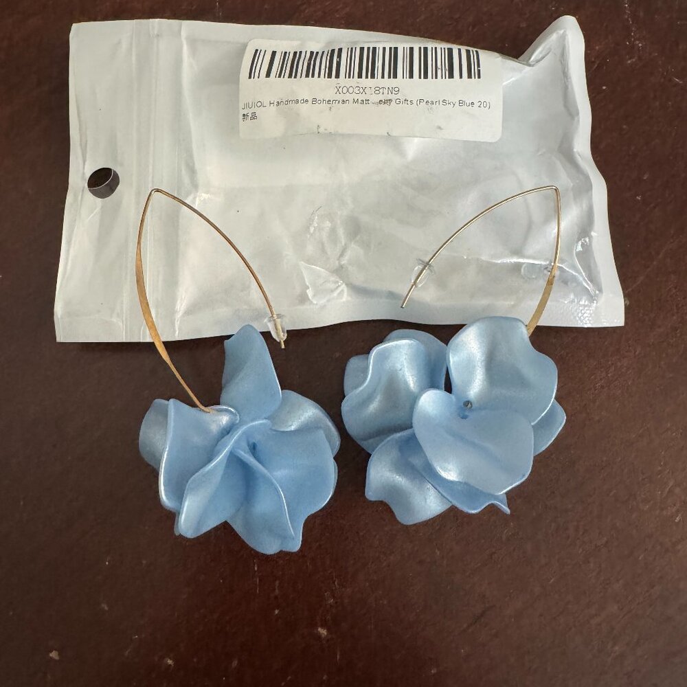 Bohemian Flower Earrings Handmade, New